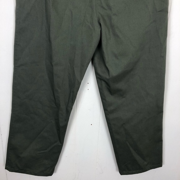 L.L. Bean Green Classic Fit Straight Leg Twill Pants Sz 6 - Picture 6 of 13